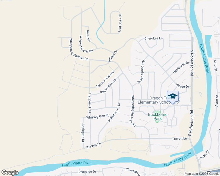 map of restaurants, bars, coffee shops, grocery stores, and more near 3102 Quivera River Road in Casper