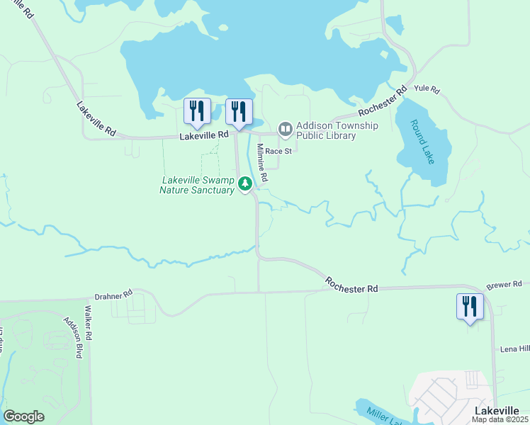 map of restaurants, bars, coffee shops, grocery stores, and more near in Lakeville