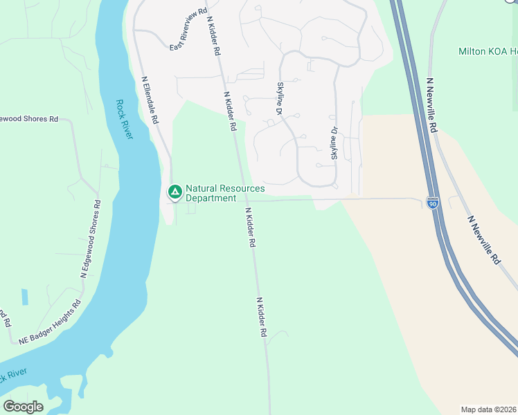 map of restaurants, bars, coffee shops, grocery stores, and more near 9920 North Kidder Road in Edgerton