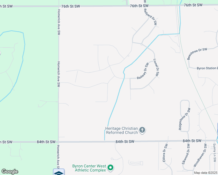 map of restaurants, bars, coffee shops, grocery stores, and more near 8042 Union Station Drive in Byron Center