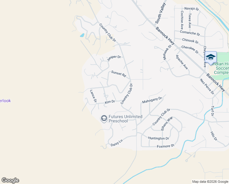 map of restaurants, bars, coffee shops, grocery stores, and more near 1415 Juniper Hill Road in Pocatello