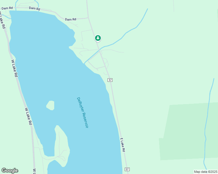 map of restaurants, bars, coffee shops, grocery stores, and more near 231 East Lake Road in DeRuyter