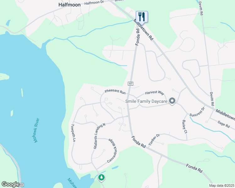 map of restaurants, bars, coffee shops, grocery stores, and more near 7 Pheasant Run in Waterford