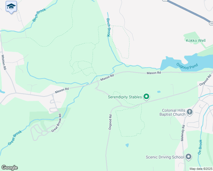map of restaurants, bars, coffee shops, grocery stores, and more near 18 Burns Road in Milford