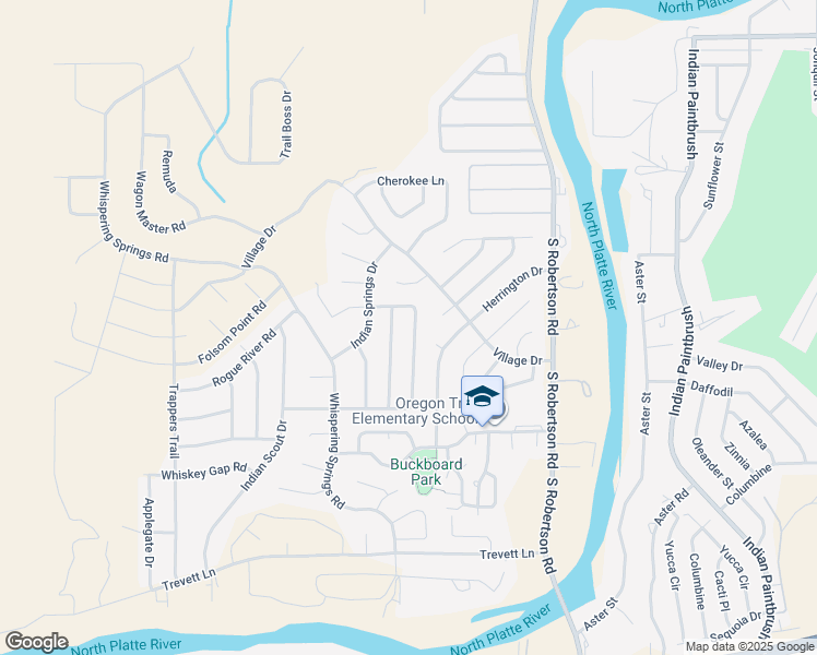 map of restaurants, bars, coffee shops, grocery stores, and more near 3004 Cold Springs Road in Casper