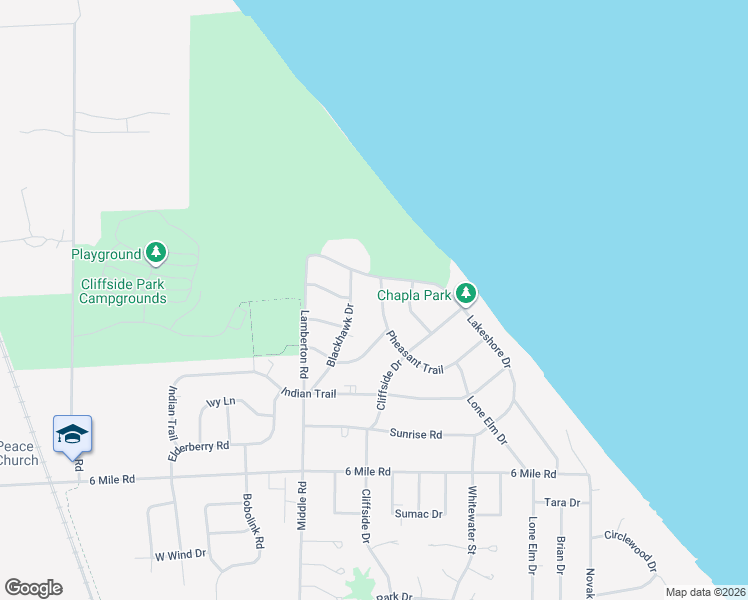 map of restaurants, bars, coffee shops, grocery stores, and more near 7427 Blackhawk Drive in Racine