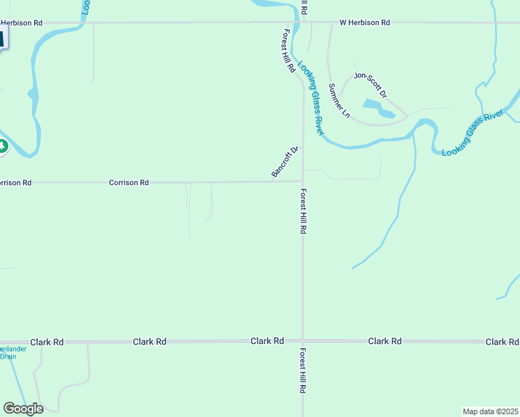 map of restaurants, bars, coffee shops, grocery stores, and more near 8133 Corrison Road in Grand Ledge