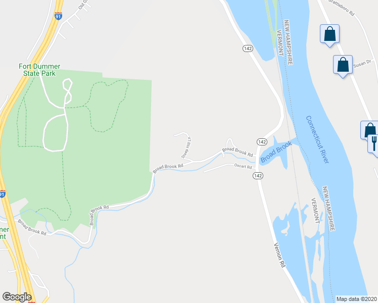 map of restaurants, bars, coffee shops, grocery stores, and more near 44 Steep Hill Lane in Vernon