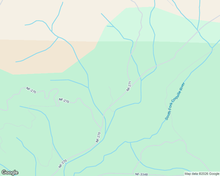 map of restaurants, bars, coffee shops, grocery stores, and more near National Forest Development Road 271 in Remote