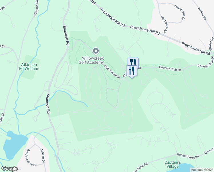 map of restaurants, bars, coffee shops, grocery stores, and more near Longview Drive in Atkinson