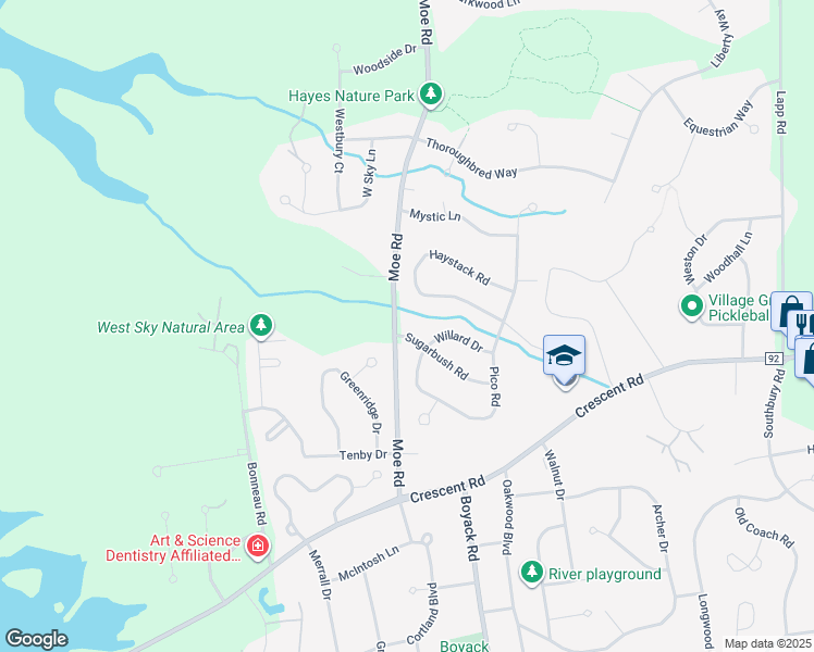 map of restaurants, bars, coffee shops, grocery stores, and more near 182 Moe Road in Saratoga County