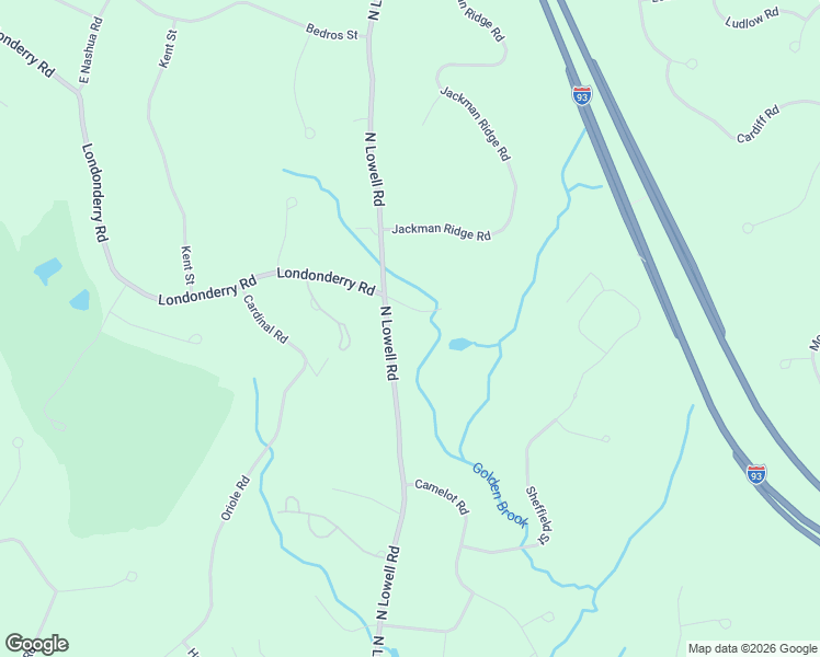 map of restaurants, bars, coffee shops, grocery stores, and more near 54 North Lowell Road in Windham