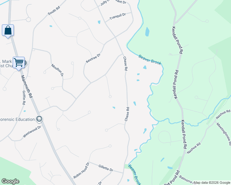 map of restaurants, bars, coffee shops, grocery stores, and more near 61 Chase Road in Londonderry