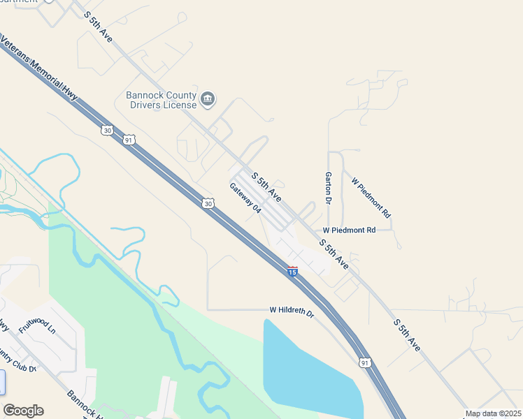 map of restaurants, bars, coffee shops, grocery stores, and more near 49 Gateway 04 in Pocatello