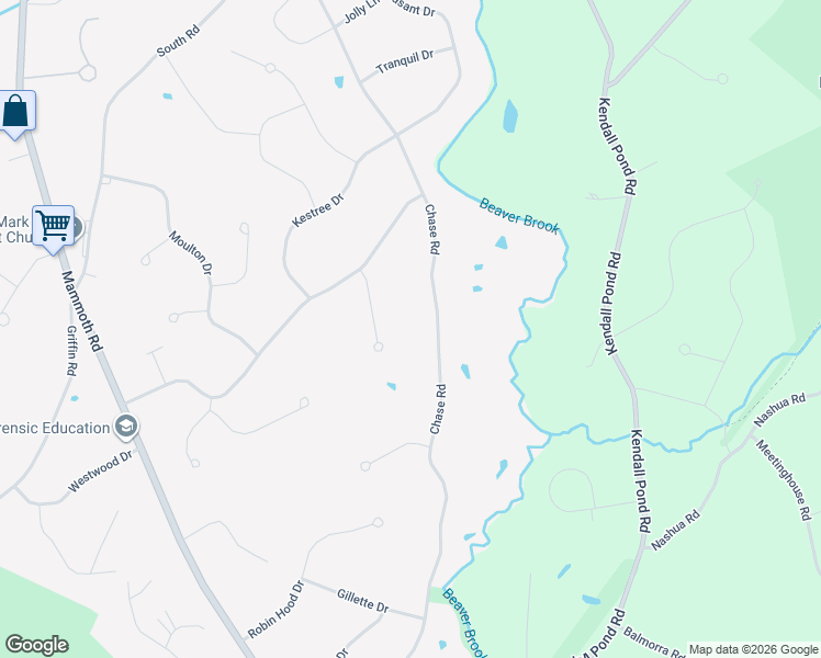 map of restaurants, bars, coffee shops, grocery stores, and more near 61 Chase Road in Londonderry