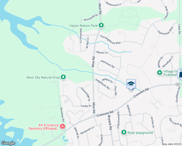 map of restaurants, bars, coffee shops, grocery stores, and more near 182 Moe Road in Saratoga County