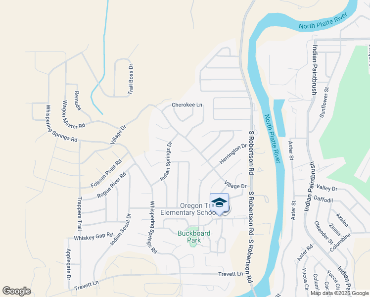 map of restaurants, bars, coffee shops, grocery stores, and more near 6548 Pine Creek Place in Casper