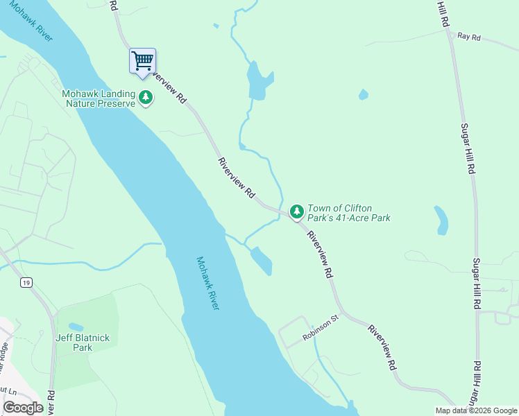 map of restaurants, bars, coffee shops, grocery stores, and more near 600 Riverview Road in Rexford