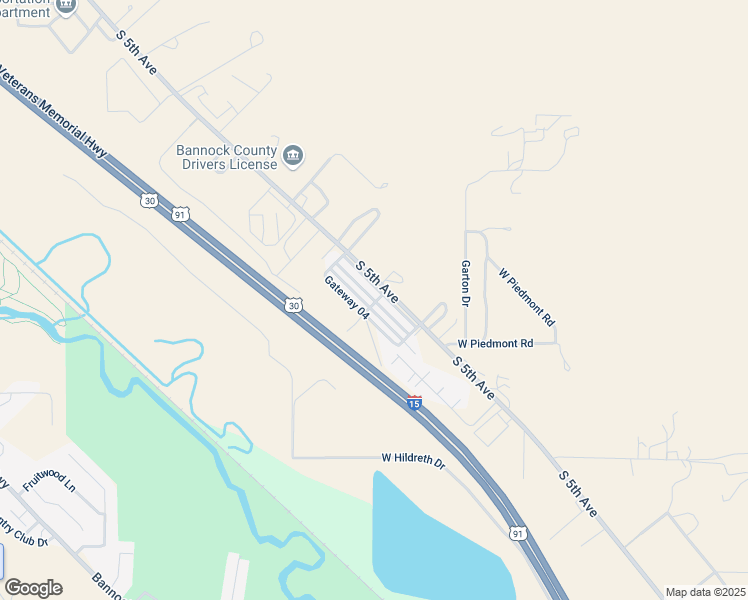 map of restaurants, bars, coffee shops, grocery stores, and more near 49 Gateway 04 in Pocatello