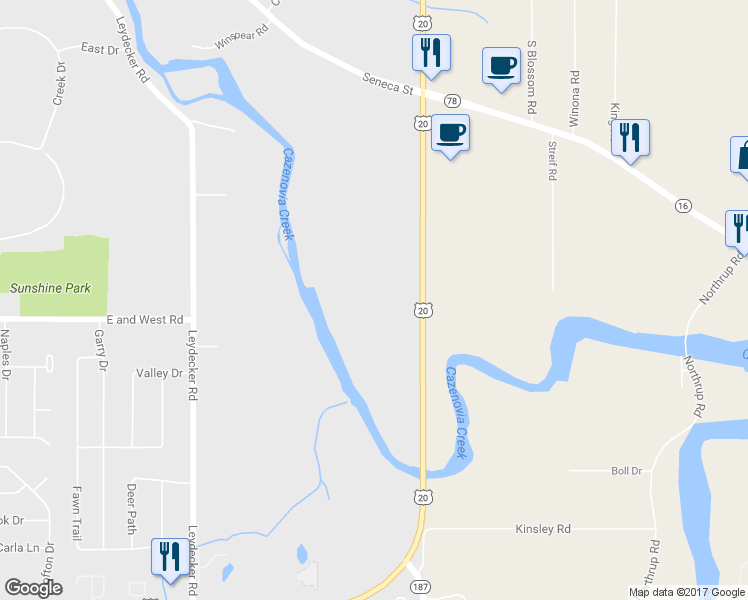 map of restaurants, bars, coffee shops, grocery stores, and more near 1978 Transit Road in Buffalo