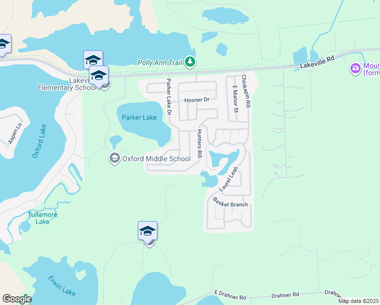 map of restaurants, bars, coffee shops, grocery stores, and more near 336 Trillum Trail in Oakland County