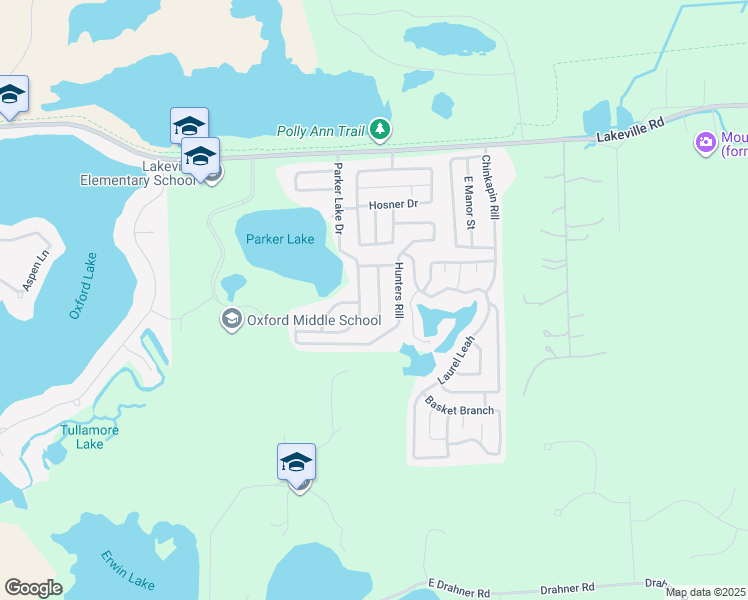 map of restaurants, bars, coffee shops, grocery stores, and more near 336 Trillum Trail in Oakland County