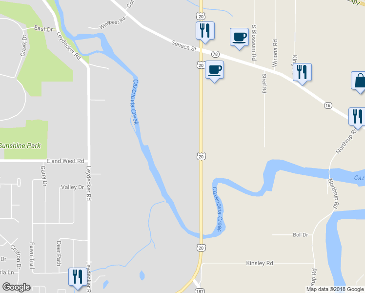 map of restaurants, bars, coffee shops, grocery stores, and more near 1988 Transit Road in Buffalo