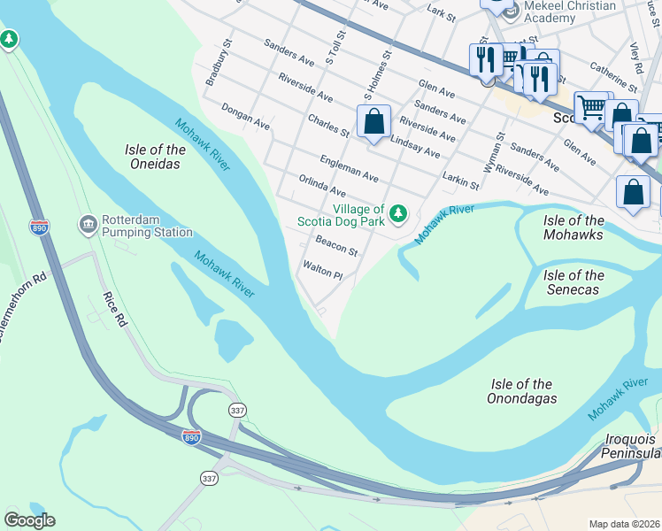 map of restaurants, bars, coffee shops, grocery stores, and more near 1005 Pleasantview Avenue in Glenville