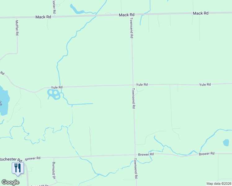 map of restaurants, bars, coffee shops, grocery stores, and more near 906 Yule Road in Leonard