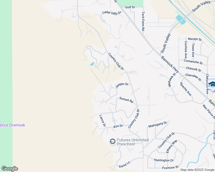 map of restaurants, bars, coffee shops, grocery stores, and more near 4415 Ziebarth Road in Pocatello