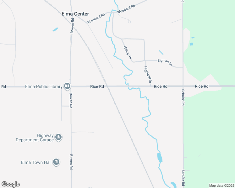 map of restaurants, bars, coffee shops, grocery stores, and more near 1260 Rice Road in Elma