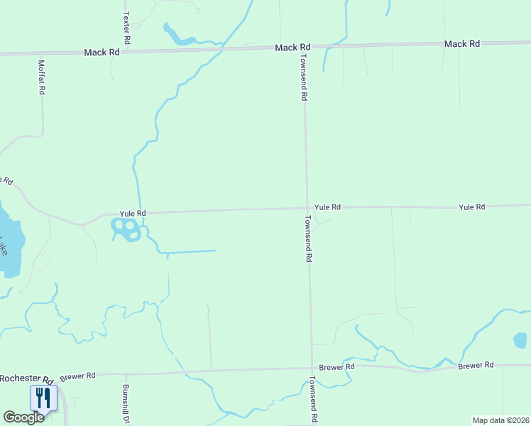 map of restaurants, bars, coffee shops, grocery stores, and more near 906 Yule Road in Leonard