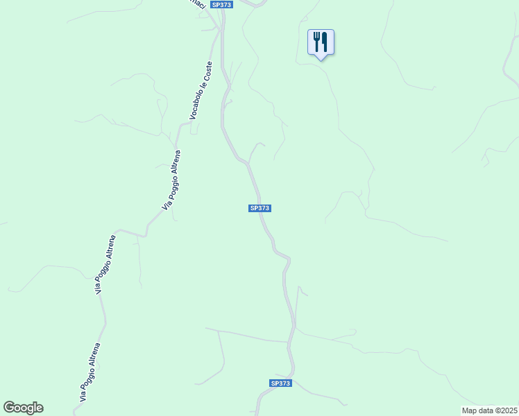 map of restaurants, bars, coffee shops, grocery stores, and more near 111 Via del Poggio in Provincia di Perugia