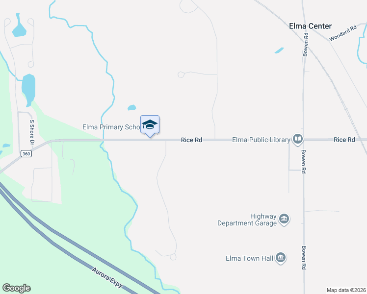 map of restaurants, bars, coffee shops, grocery stores, and more near 810 Rice Road in Elma Center