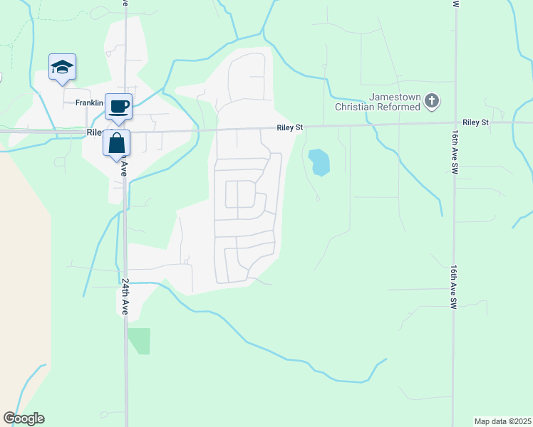 map of restaurants, bars, coffee shops, grocery stores, and more near 2106 Stone Street in Hudsonville