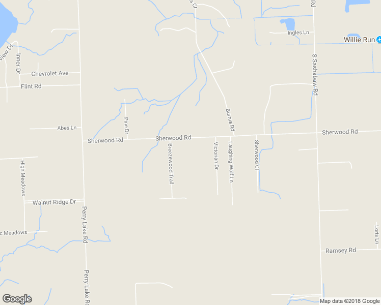 map of restaurants, bars, coffee shops, grocery stores, and more near 3450 Sherwood Road in Brandon Township