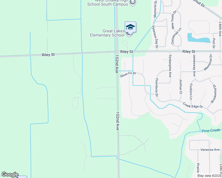 map of restaurants, bars, coffee shops, grocery stores, and more near 15235 Timber Ridge Lane in Holland