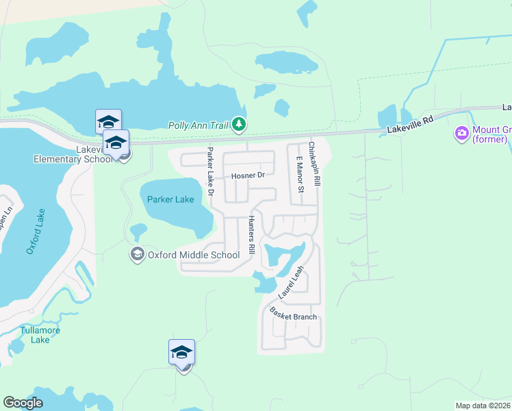 map of restaurants, bars, coffee shops, grocery stores, and more near 392 Hunters Rill in Oakland County