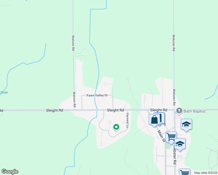 map of restaurants, bars, coffee shops, grocery stores, and more near 13331 Nelson Road in Bath Township