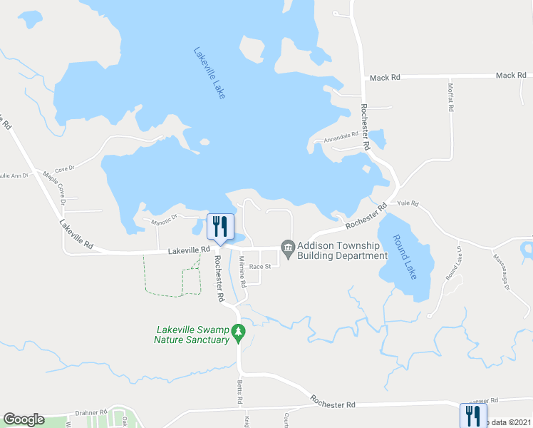 map of restaurants, bars, coffee shops, grocery stores, and more near 351 Cantley Street in Leonard