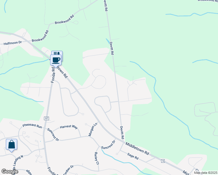 map of restaurants, bars, coffee shops, grocery stores, and more near 24 Birch Glen Drive in Waterford
