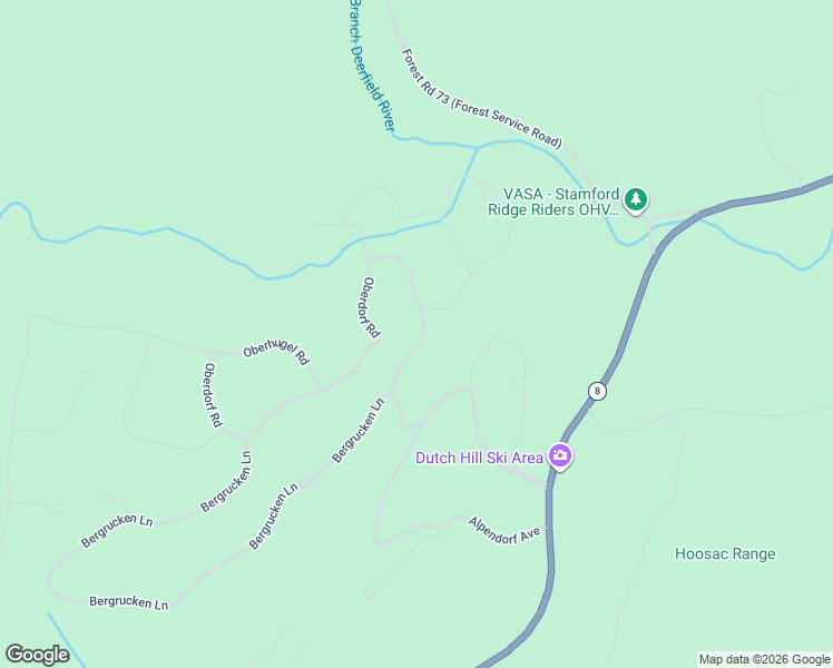 map of restaurants, bars, coffee shops, grocery stores, and more near 255 Oberdorf Road in Readsboro