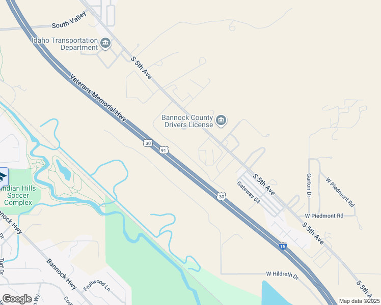 map of restaurants, bars, coffee shops, grocery stores, and more near 4783 South 5th Avenue in Pocatello