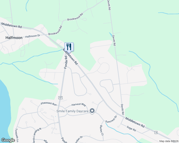 map of restaurants, bars, coffee shops, grocery stores, and more near 3A Birch Glen Drive in Waterford