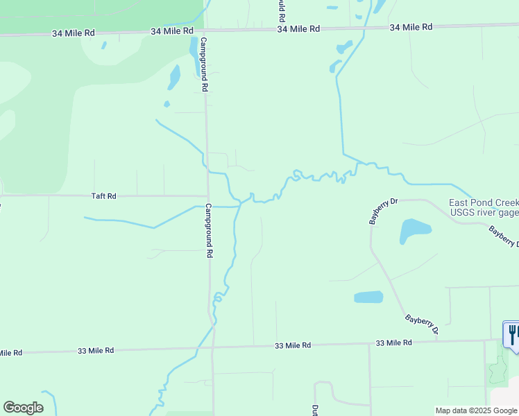 map of restaurants, bars, coffee shops, grocery stores, and more near 71886 East Pond Creek Drive in Macomb County