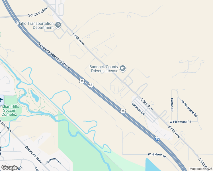 map of restaurants, bars, coffee shops, grocery stores, and more near 4783 South 5th Avenue in Pocatello