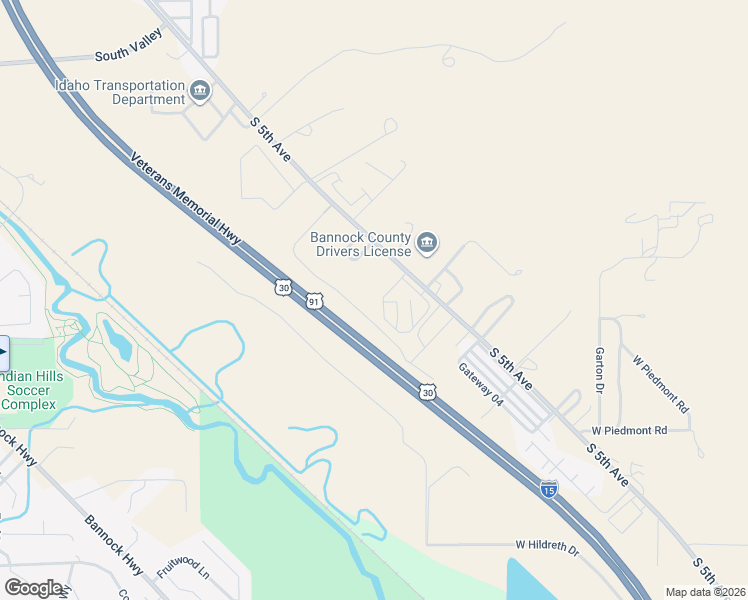 map of restaurants, bars, coffee shops, grocery stores, and more near 4783 South 5th Avenue in Pocatello
