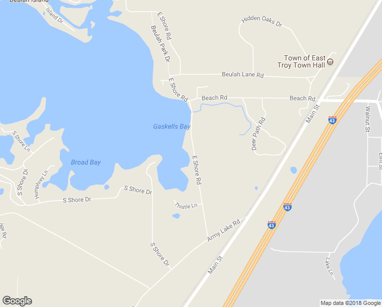 map of restaurants, bars, coffee shops, grocery stores, and more near N9149 East Shore Road in East Troy