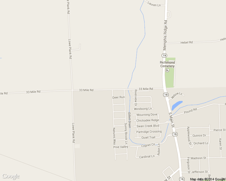 map of restaurants, bars, coffee shops, grocery stores, and more near 34624 33 Mile Road in Richmond