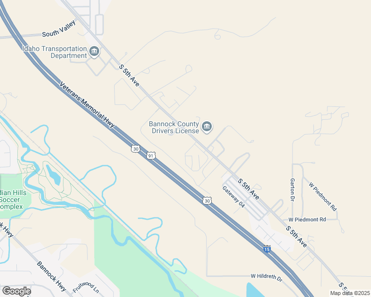 map of restaurants, bars, coffee shops, grocery stores, and more near 4783 South 5th Avenue in Pocatello